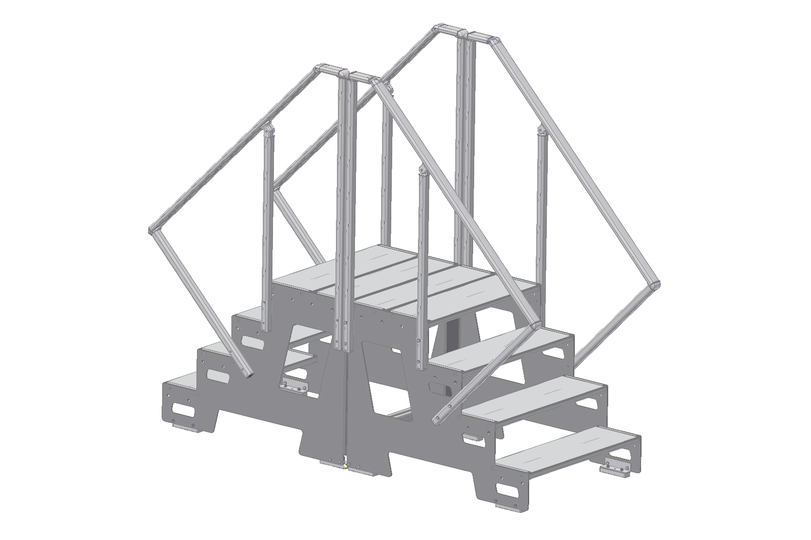 Beispiel Industrietritt nach DIN EN 14183 - 3 Stufen - 600 mm breit