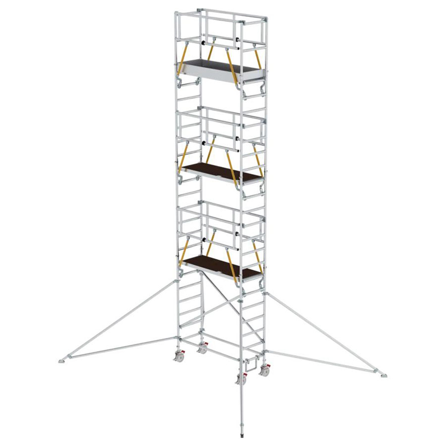Aluminium-Klappgerüst SG mit Ausleger, Gerüstgröße 1,80 x 0,75 m, Arbeitshöhe 8,00 m Aluminium-Klappgerüst SG, Gerüstgröße 1,80 x 0,75 m, Arbeitshöhe 4,08 m