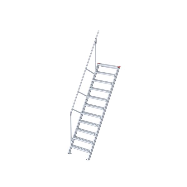 Treppe, 60° Steigwinkel, 1000 mm Stufenbreite, Alu gerieft, 5 Stufen Treppe, 60° Steigwinkel, 1000 mm Stufenbreite, Alu gerieft, 5 Stufen