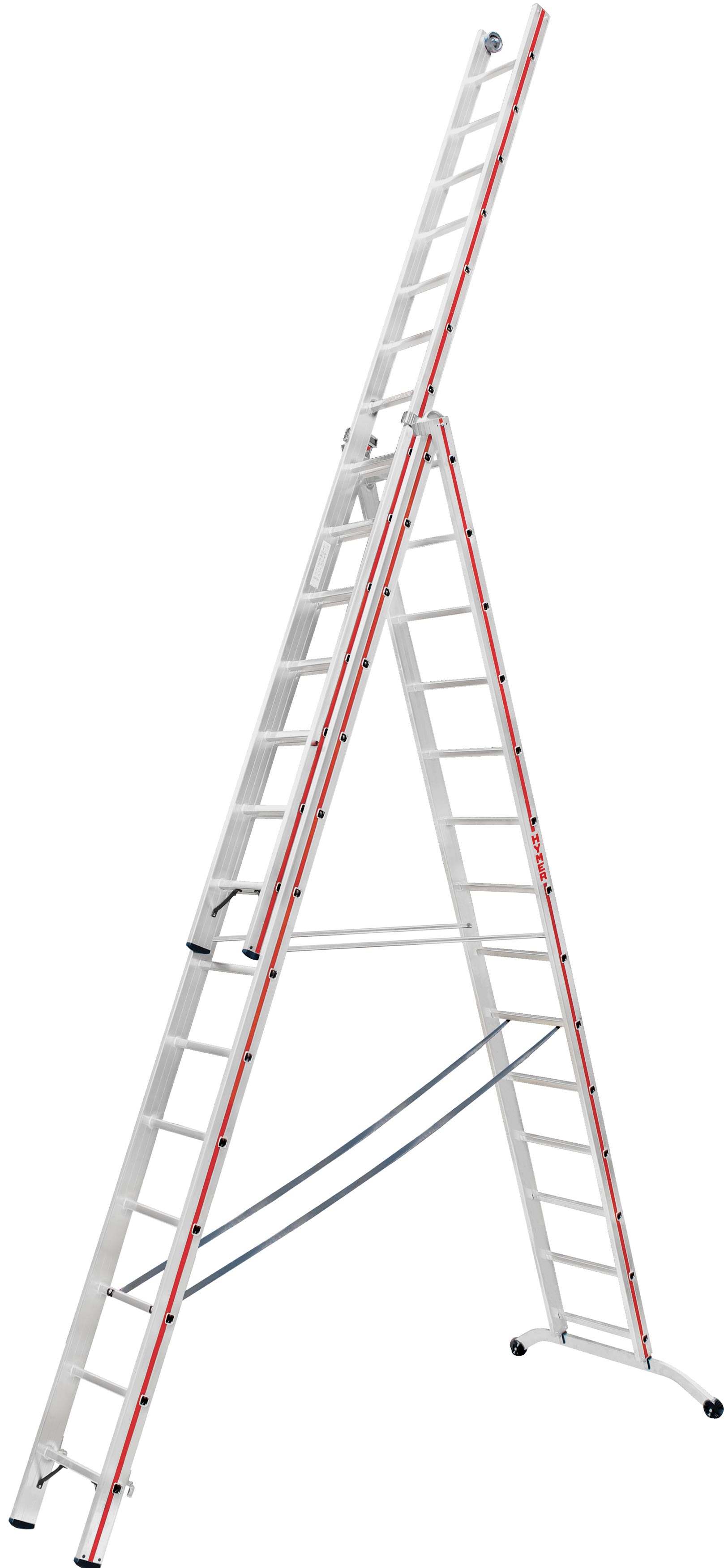 Mehrzweckleiter, dreiteilig - 3x12 Sprossen