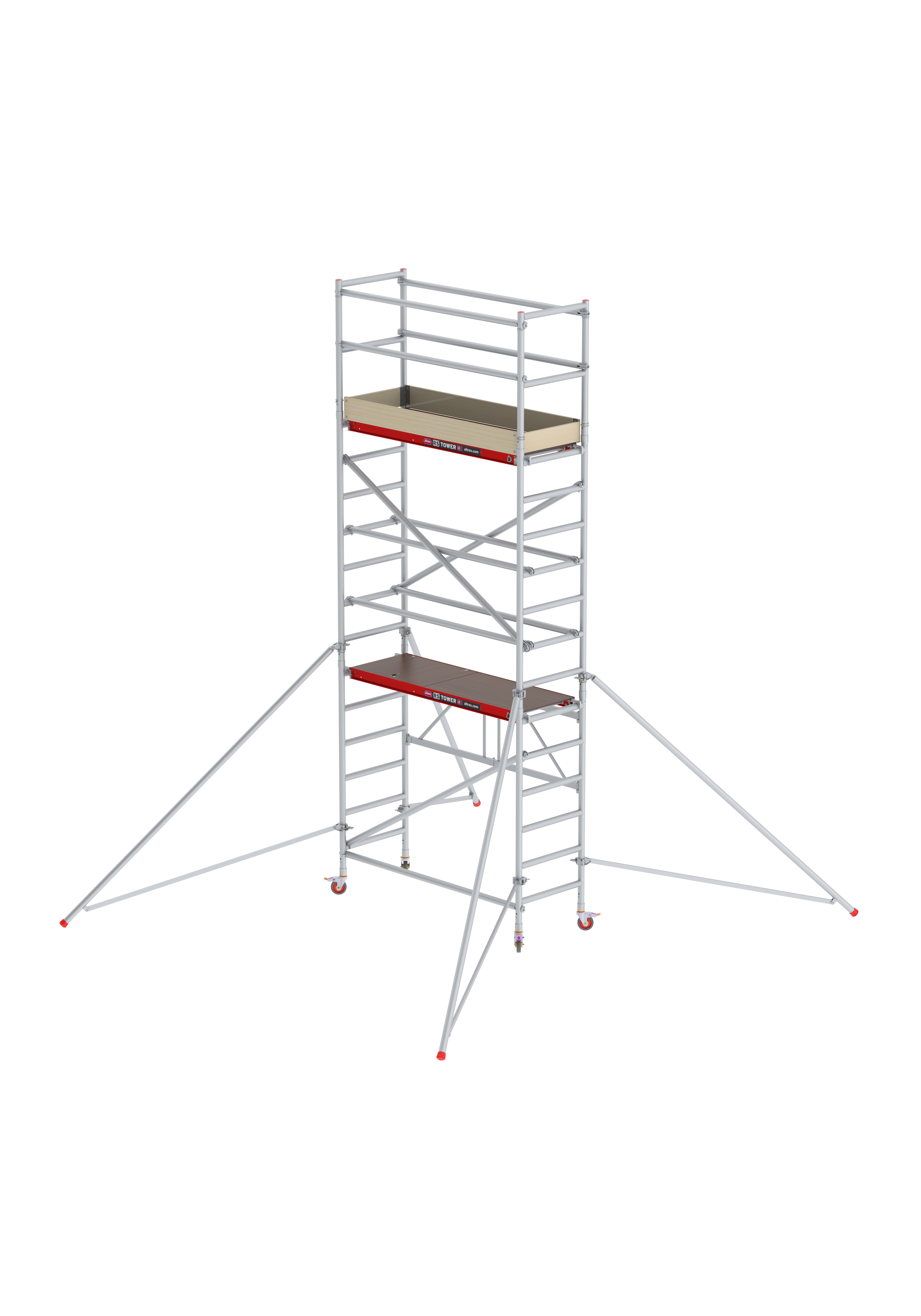 FAHRGERÜST RS 44 Power - Breit 0,75 m Holz Länge 1,85m Standhöhe 0,75m