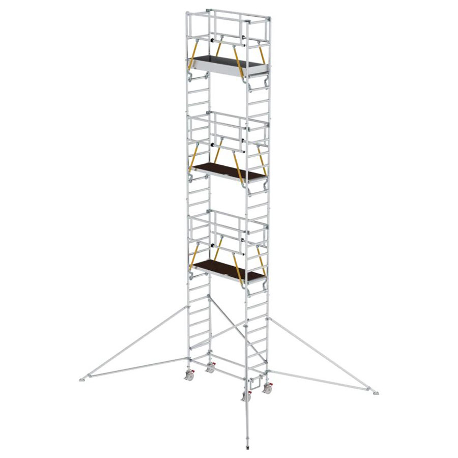 Aluminium-Klappgerüst SG mit Ausleger, Gerüstgröße 1,80 x 0,75 m, Arbeitshöhe 9,12 m Aluminium-Klappgerüst SG, Gerüstgröße 1,80 x 0,75 m, Arbeitshöhe 4,08 m