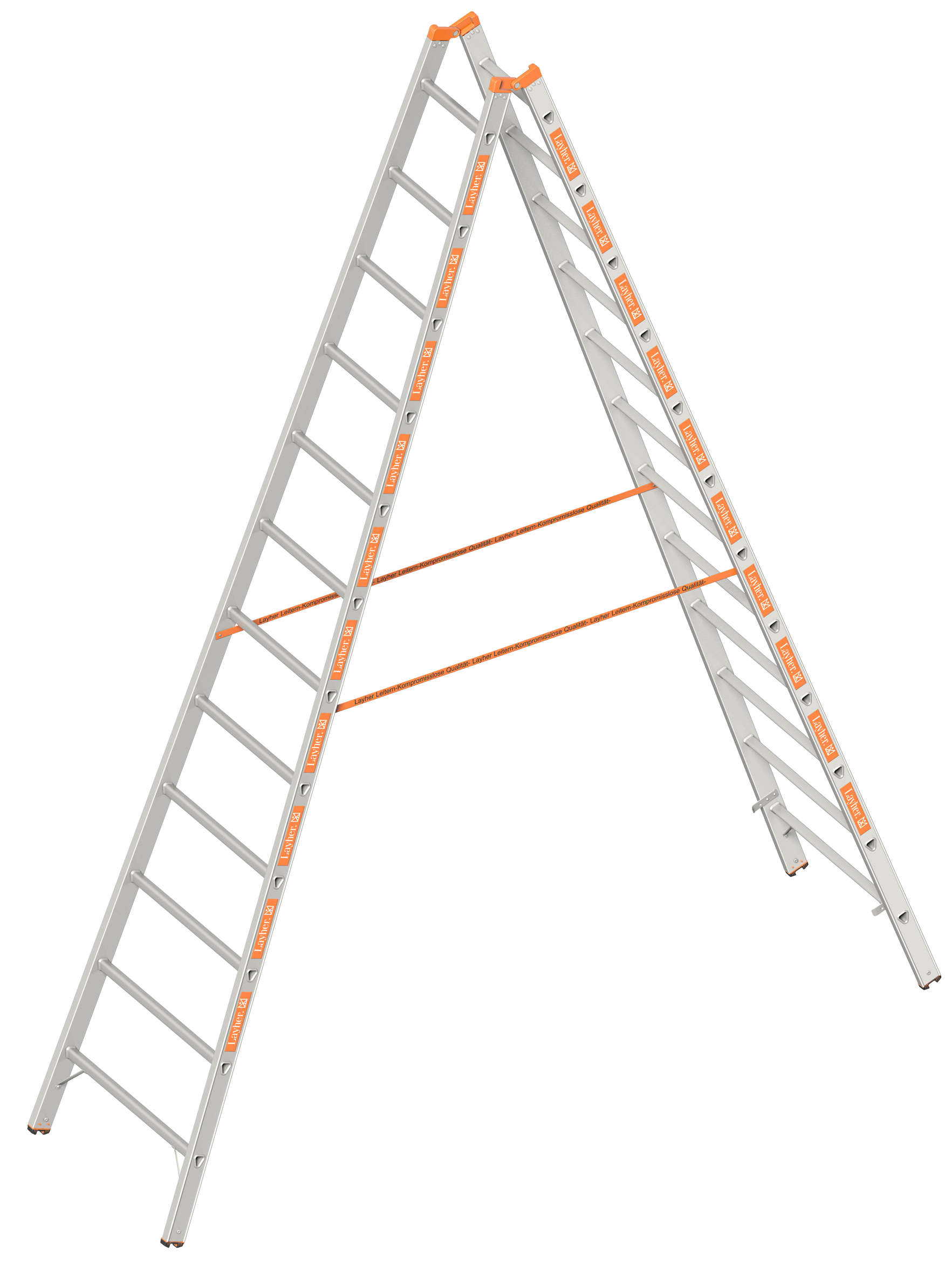 Sprossenstehleiter TOPIC 1039, 2x4 Sprossen