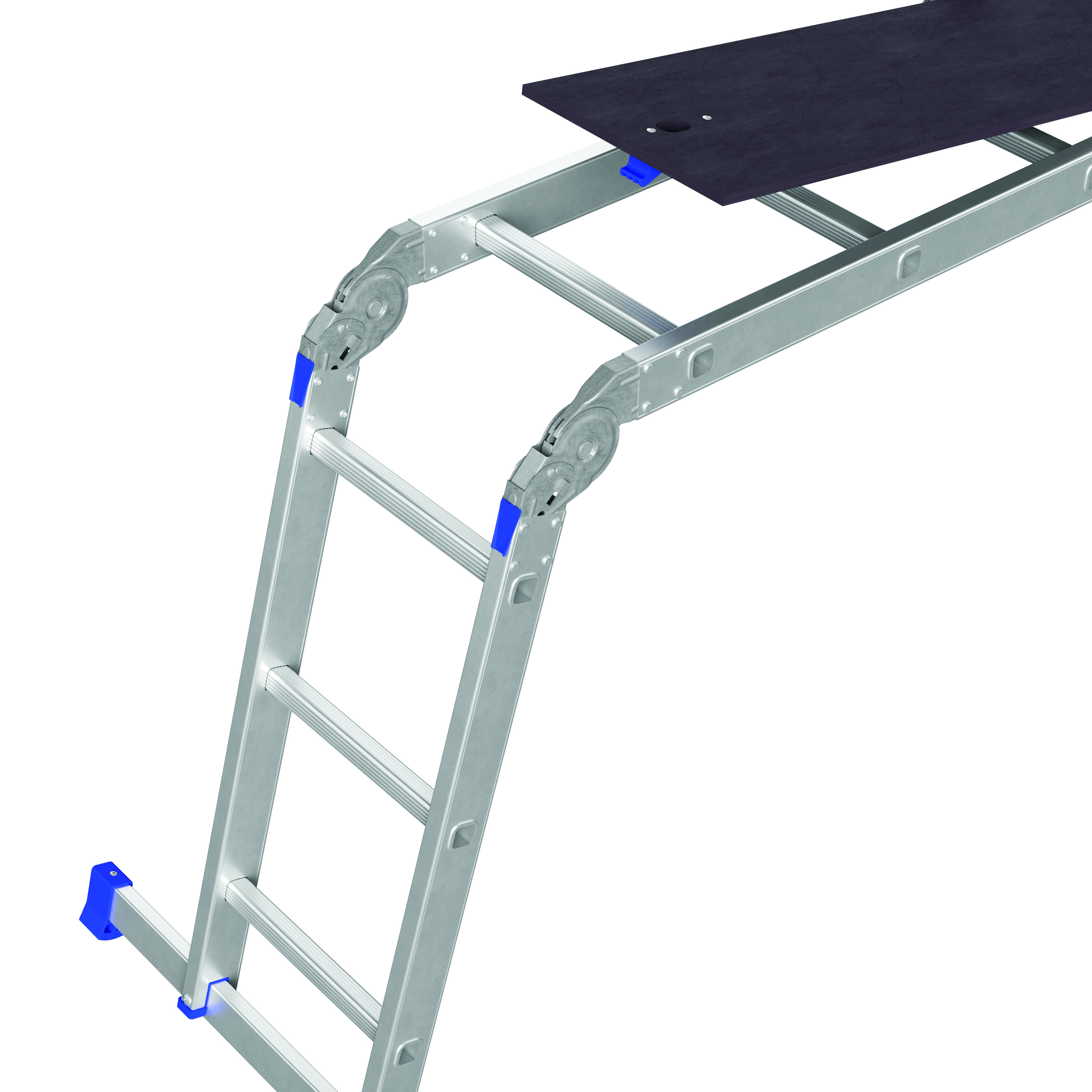 Vielzweckleiter 4x3 Sprossen mit Plattform