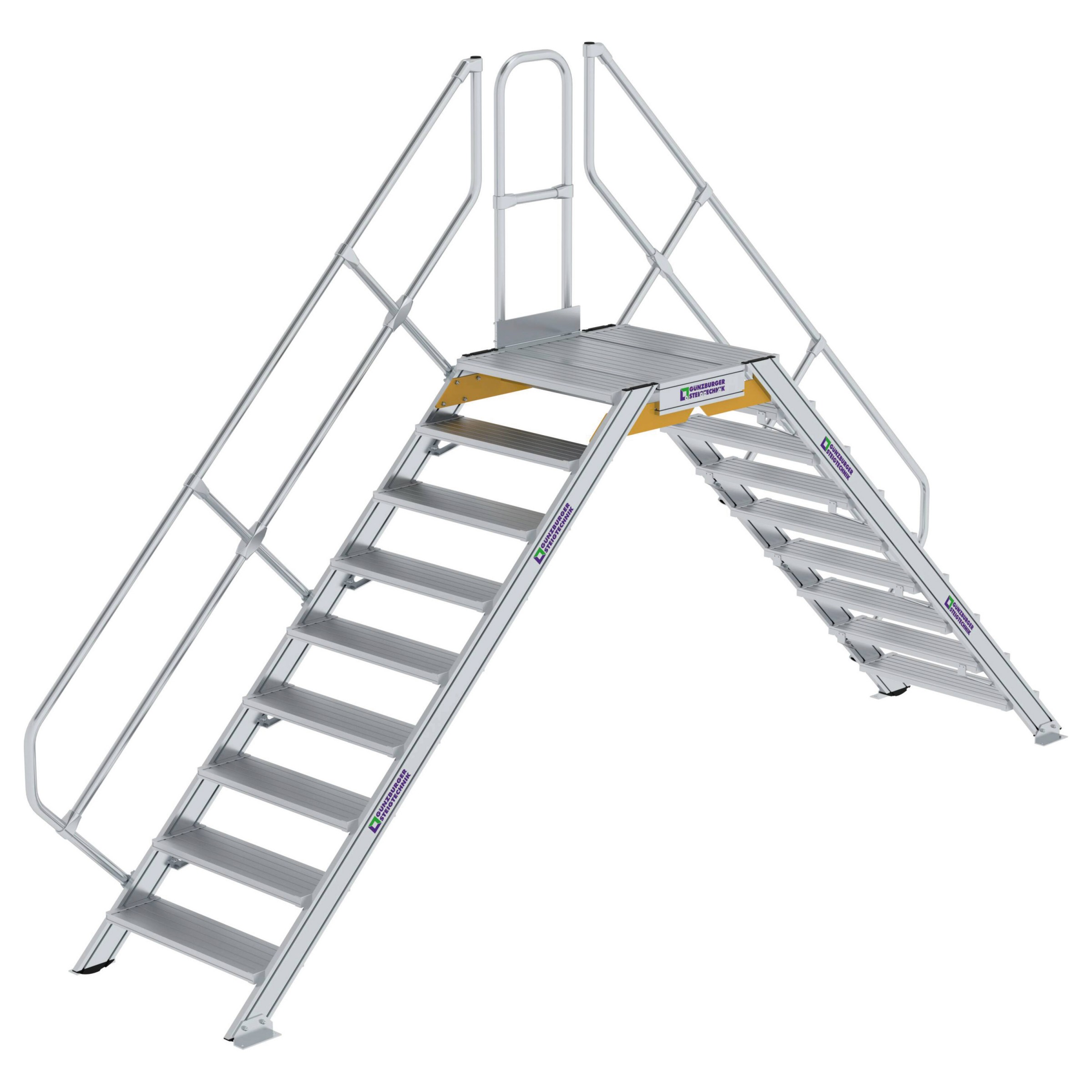 Aluminium-Überstieg 45°, Stufenbreite 800 mm, 3 Stufen Aluminium-Überstieg 45°, Stufenbreite 800 mm, 3 Stufen