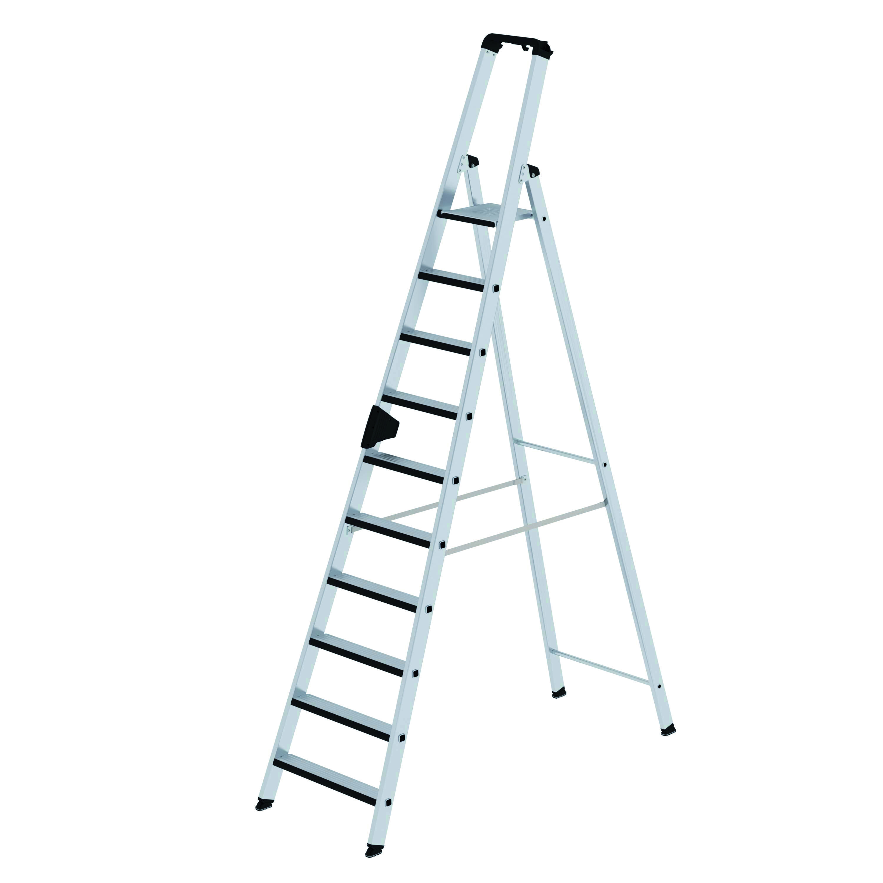 Stufen-Stehleiter, einseitig begehbar, mit relax step® , 10 Stufen Stufen-Stehleiter einseitig begehbar mit relax step®, 6 Stufen