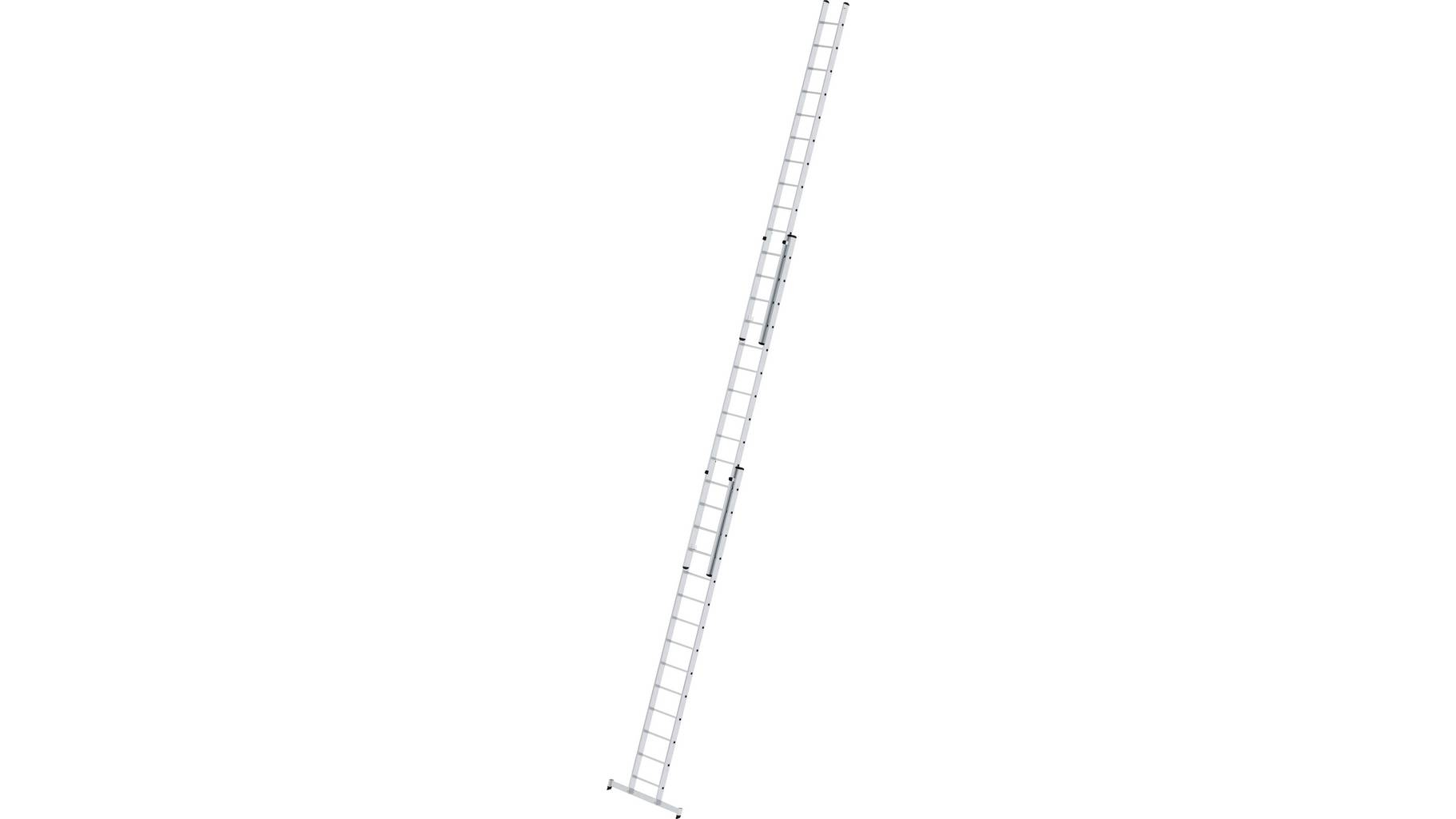 Aluminium-Schiebeleiter 3-teilig mit nivello®-Traverse, 3x14 Sprossen Aluminium-Schiebeleiter 3-teilig mit nivello®-Traverse - 3x8 Sprossen
