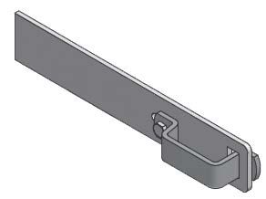 Wandhaken gerade aus Aluminium Wandhaken gerade aus Aluminium