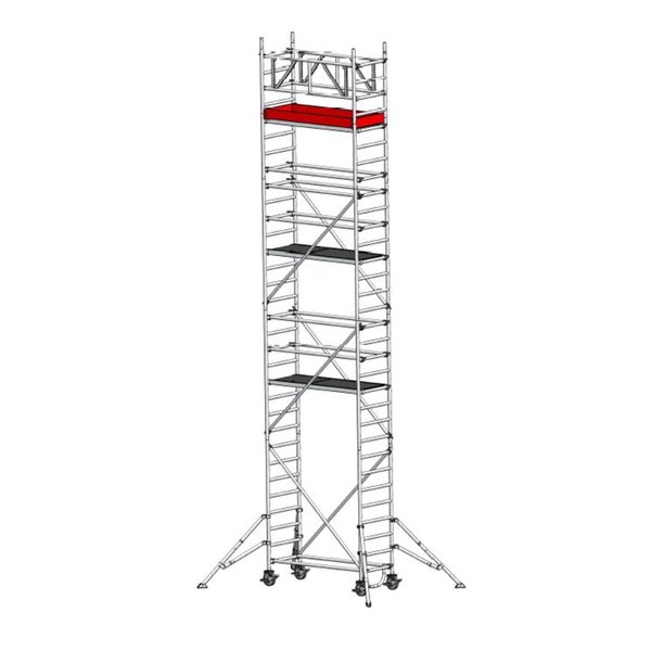 Gerüsttyp 9511 (Plattform 0,75 x 1,80) mit Auslegern - Arbeitshöhe 12,35 m Gerüsttyp 9511 (Plattform 0,75 x 1,80) mit Auslegern - Arbeitshöhe 12,35 m