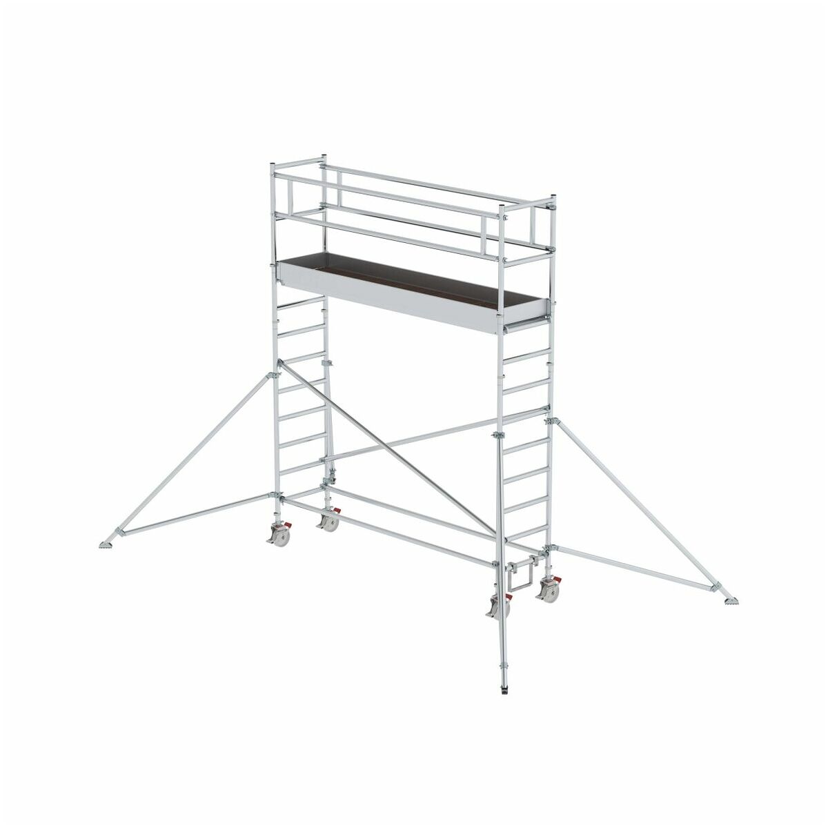 Aluminium-Rollgerüst mit Ausleger, Plattformgröße 3,00 x 0,75 m, Standhöhe 3,07 m Aluminium-Rollgerüst mit Ausleger, Plattformgröße 3,00 x 0,75 m, Standhöhe 3,07 m