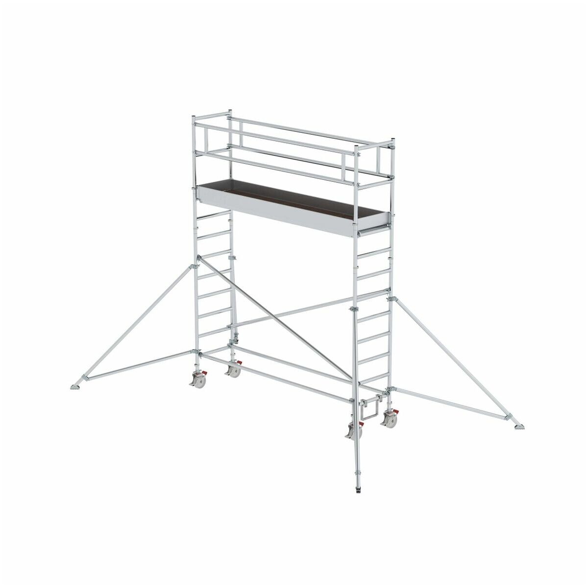 Aluminium-Rollgerüst mit Ausleger, Plattformgröße 3,00 x 0,75 m, Standhöhe 3,07 m