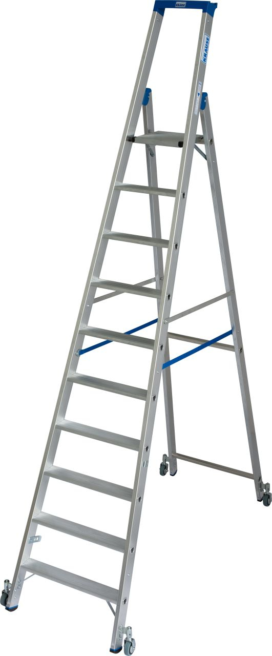 Stabilo Stufen-Stehleiter, fahrbar , 10 Stufen Stabilo Stufen-Stehleiter, fahrbar 6 Stufen