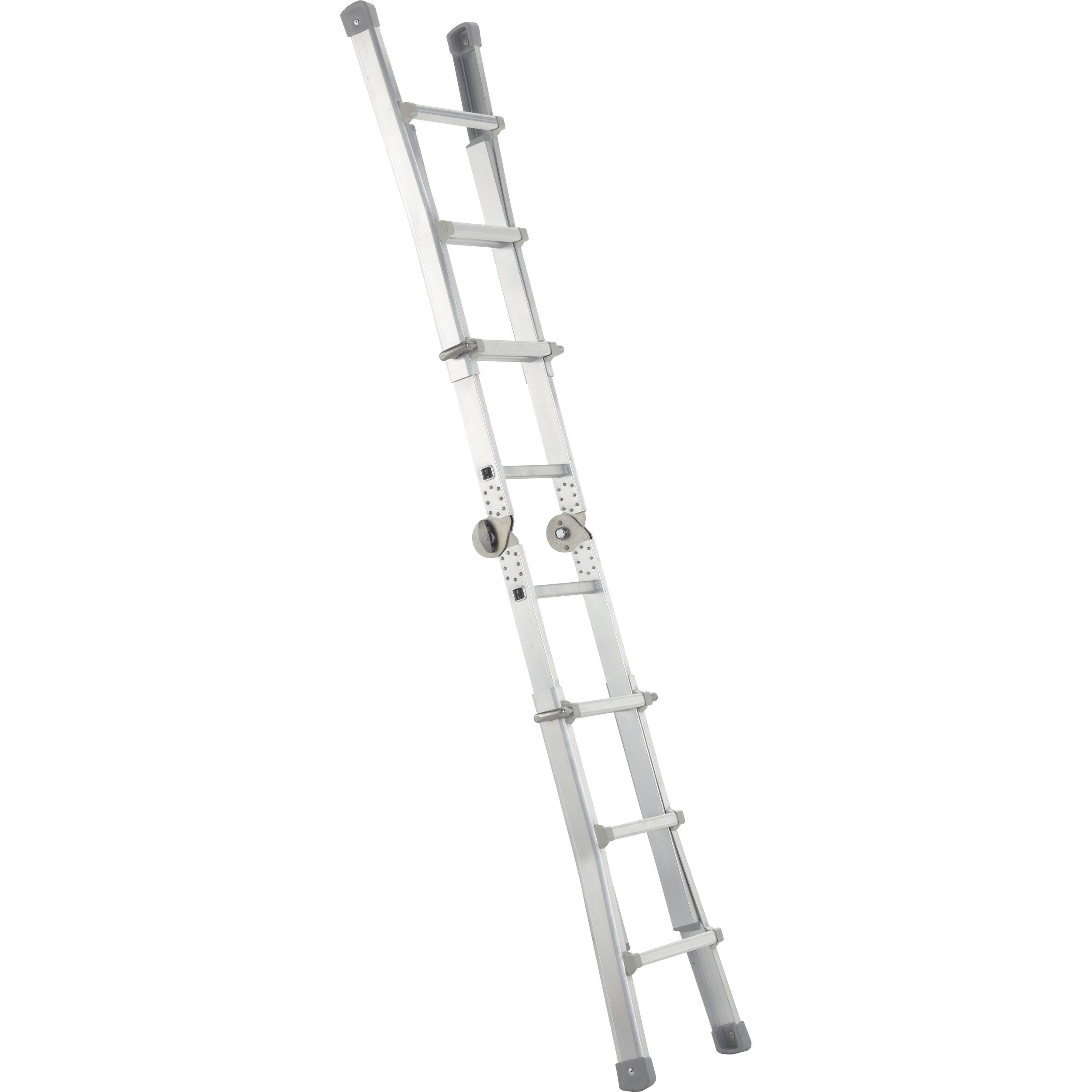 Variomax V, Gebördelte Teleskop-Mehrzweckleiter, 4-teilig Variomax V, Gebördelte Teleskop-Mehrzweckleiter, 4-teilig, 4x3 Sprossen