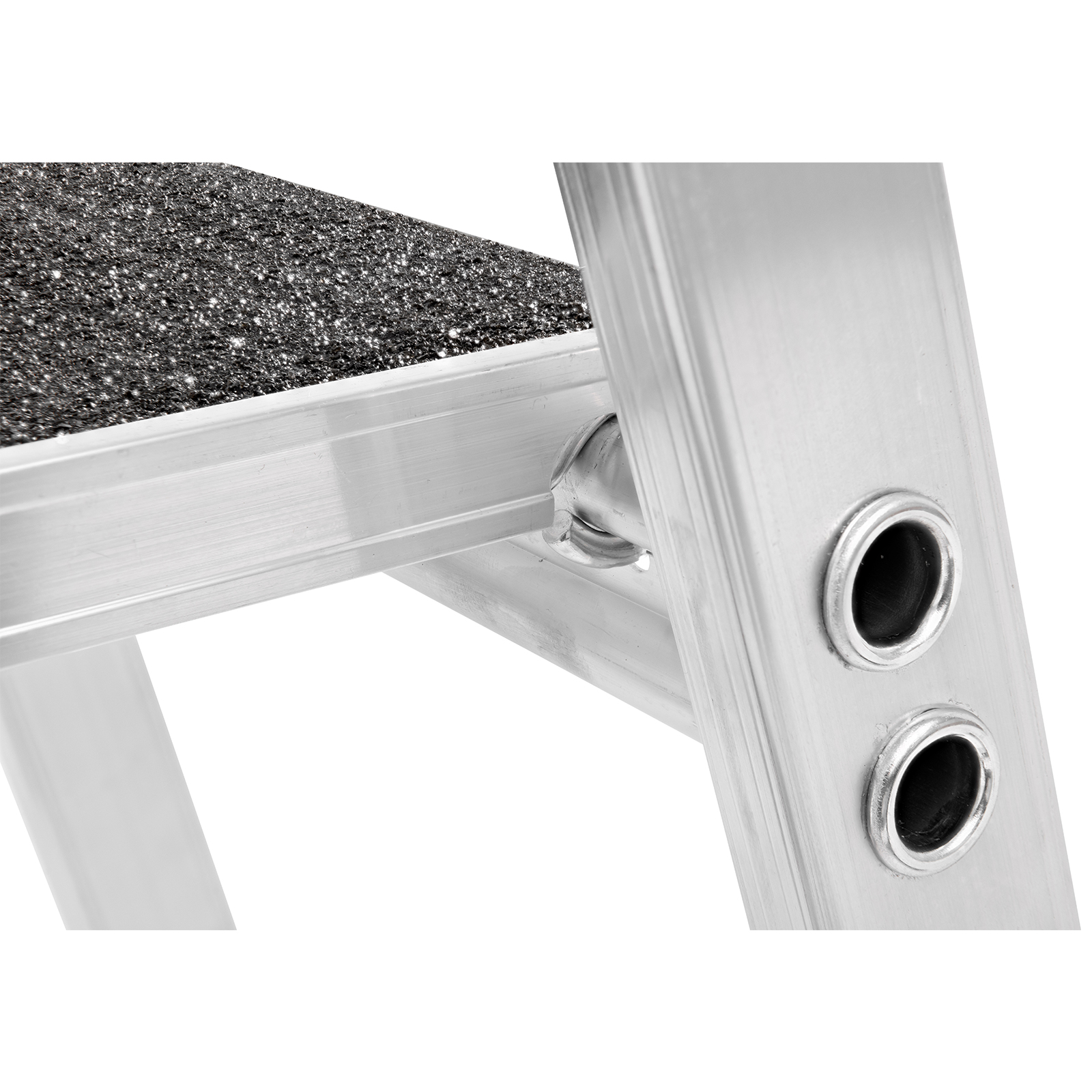 Stufenstehleiter R13 mit Plattform, einseitig begehbar - 8 Stufen