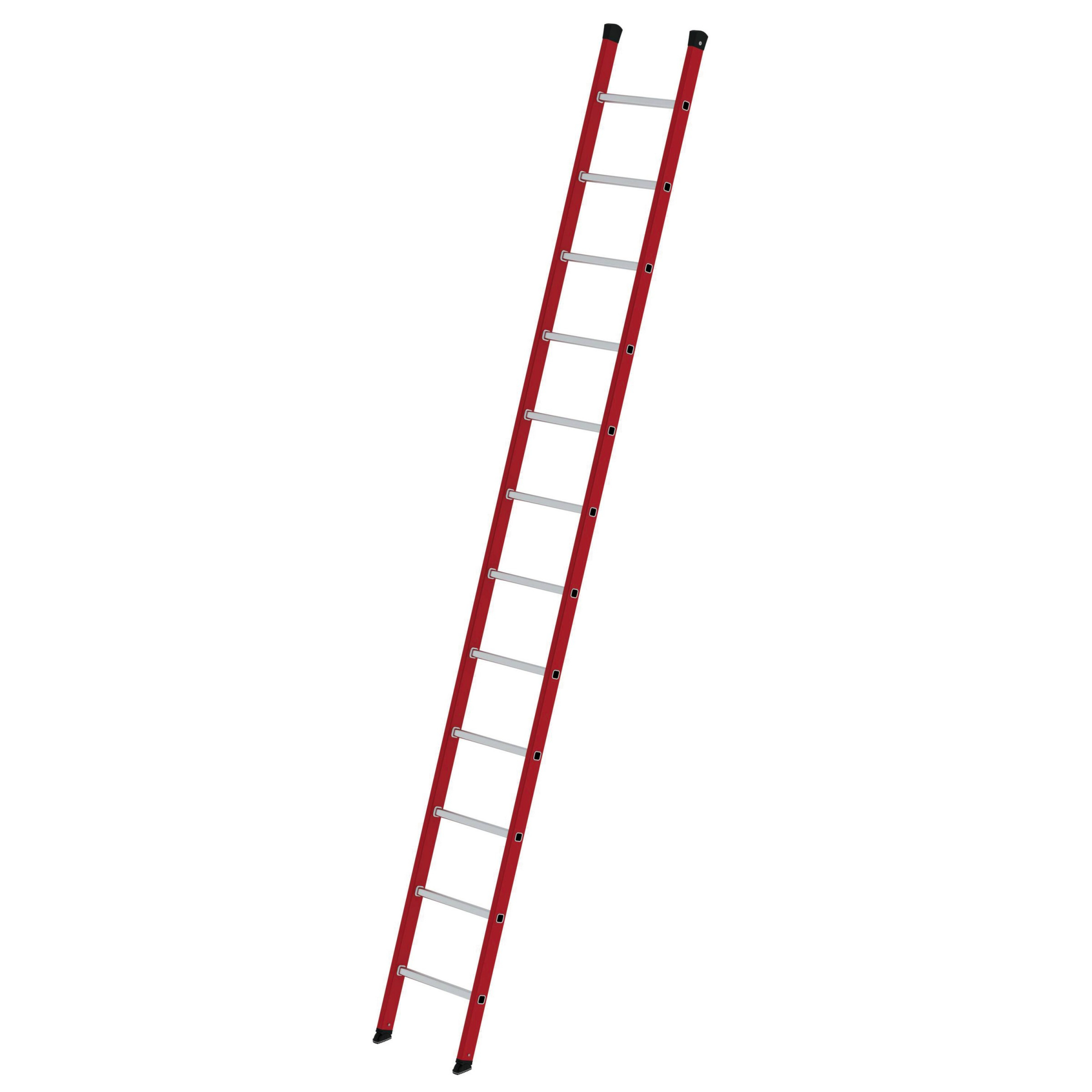 Anlegeleiter GFK/Alu, 12 Sprossen Sprossen-Anlegeleiter GFK/Alu ohne Traverse, 6 Sprossen