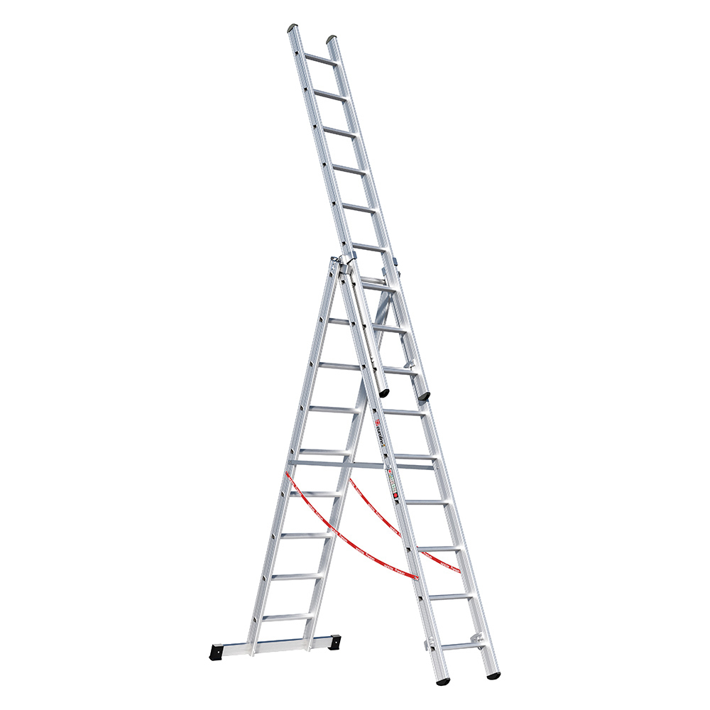 PREMIUM line Alu-Mehrzweckleiter, 3-teilig, 3 x 9 Sprossen