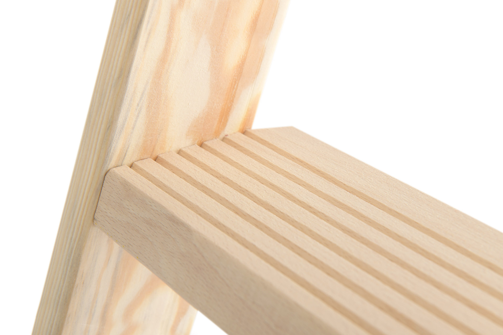 Holz-Stufenstehleiter, beidseitig begehbar - 2x5 Stufen