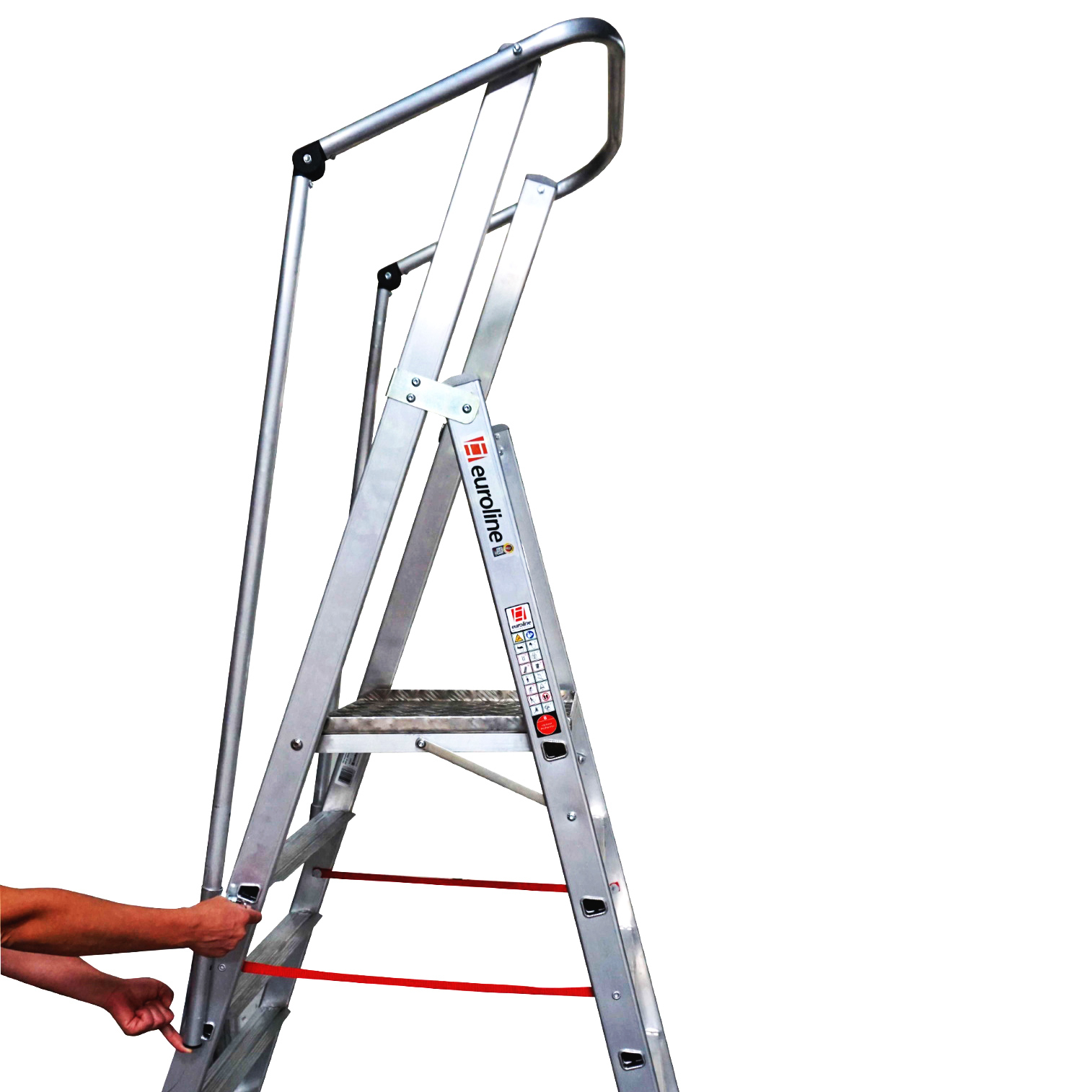 WORK line Leichte Alu – Plattformleiter, 5 Stufen