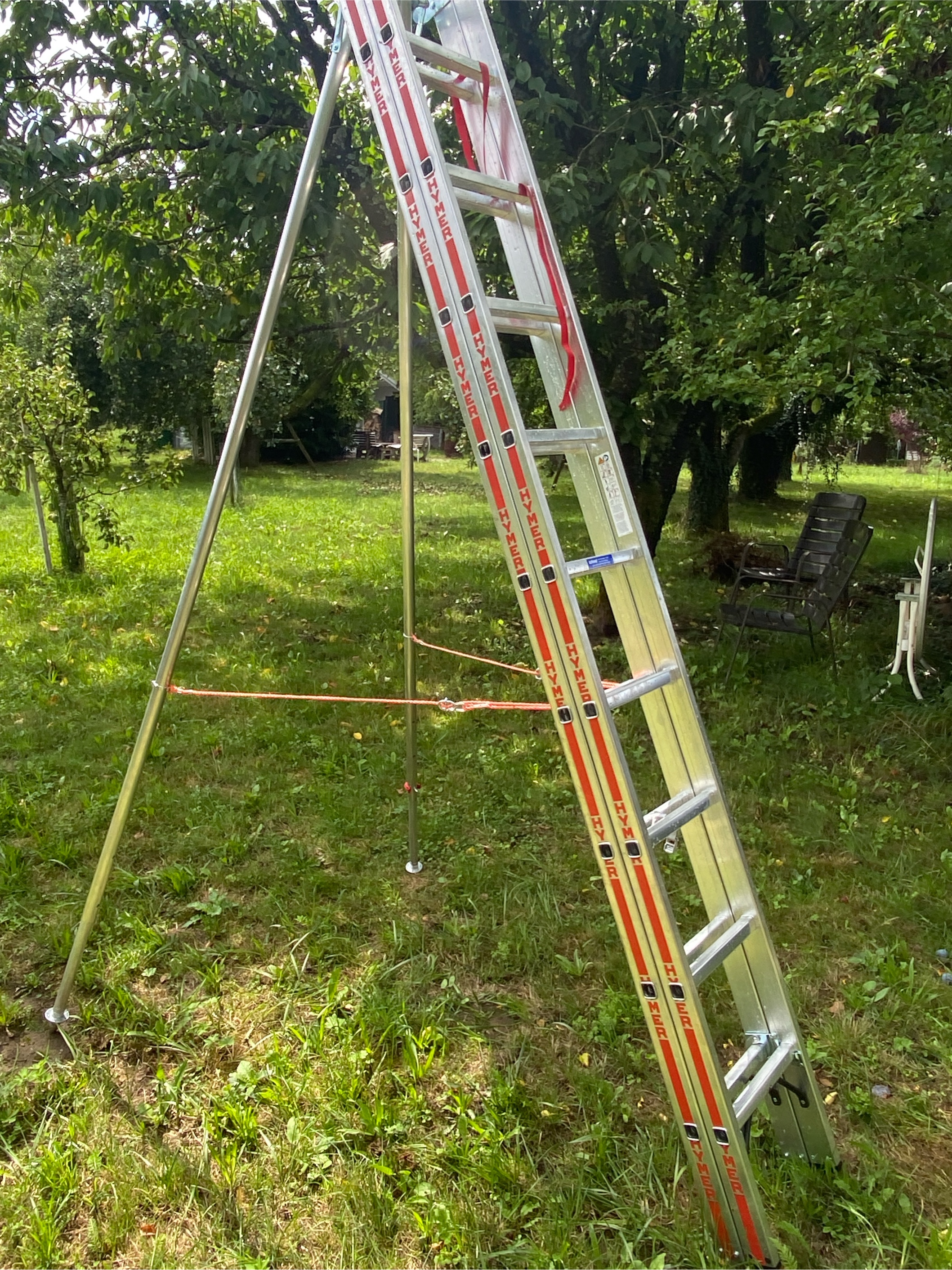 Obstbaumleiter, zweiteilig - 2x10 Sprossen