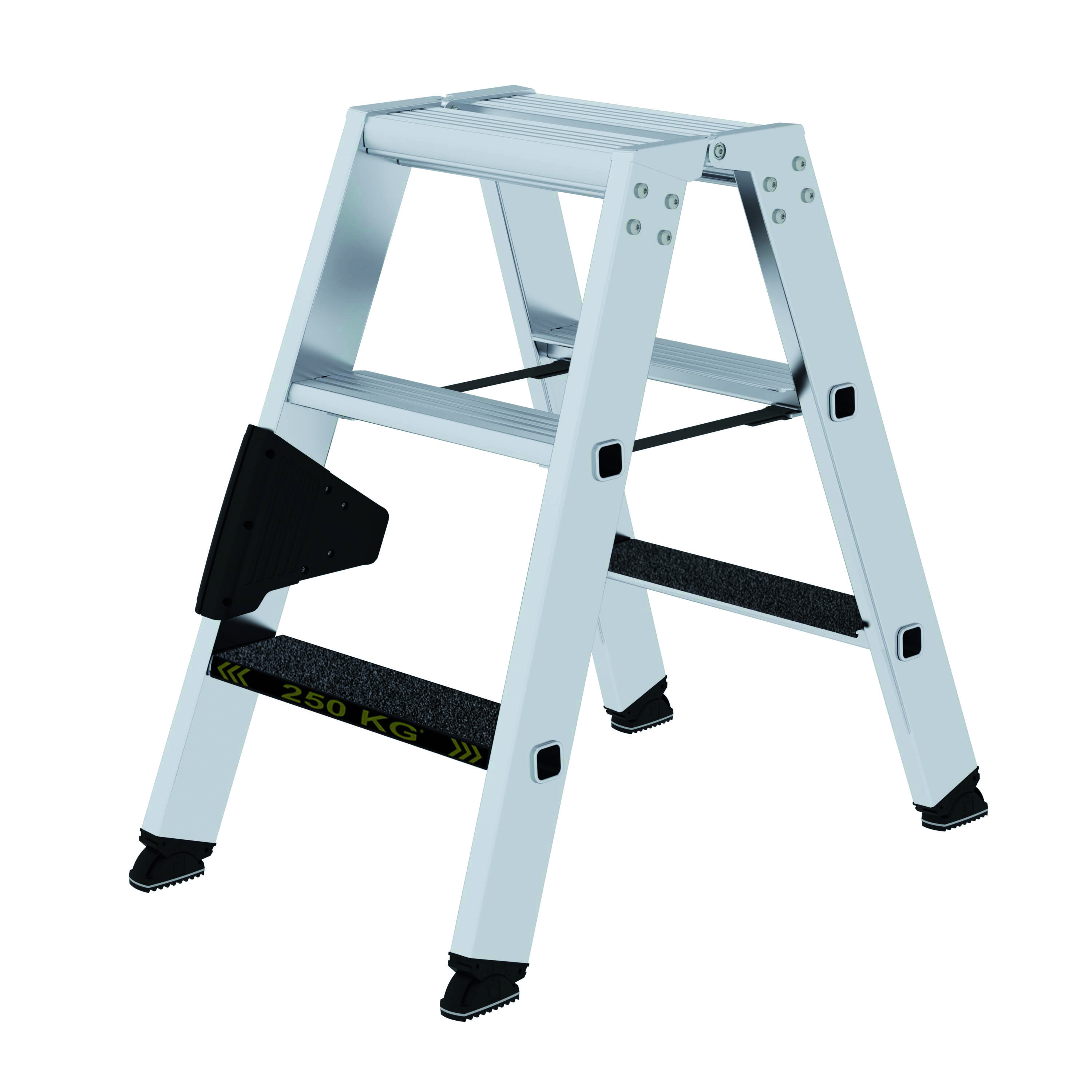 Stufen-Stehleiter 250 kg, beidseitig begehbar mit clip-step R13, 2x3 Stufen