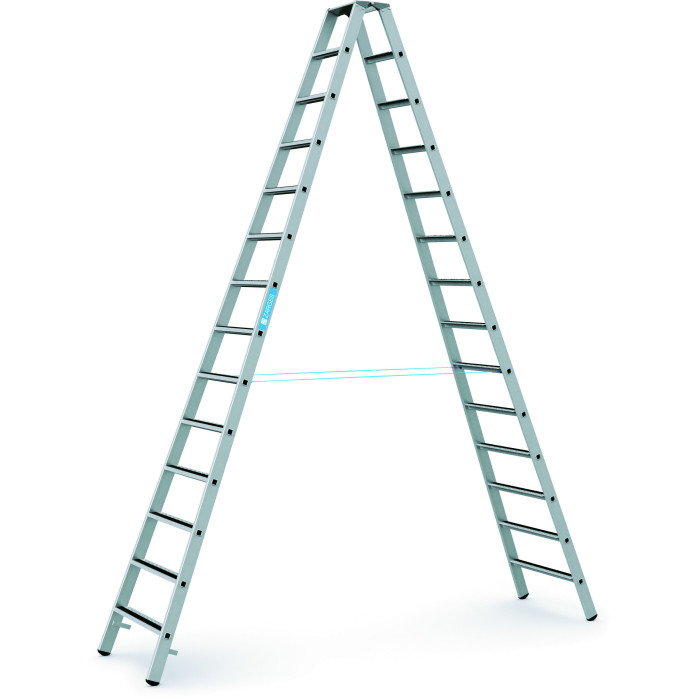 R13step B, Gebördelte Stufen-Stehleiter, 2x14 Stufen