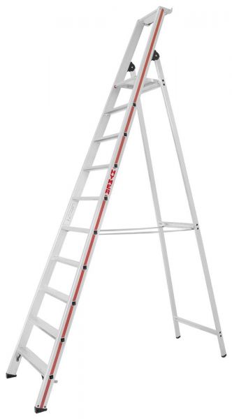 Stufenstehleiter mit Plattform, einseitig begehbar - 7 Stufen
