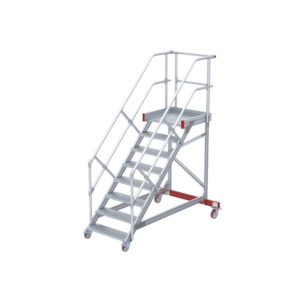 Nr. 513 Wartungsbühne, Steigwinkel 45°, Stufenbreite 1000 mm, 8 Stufen