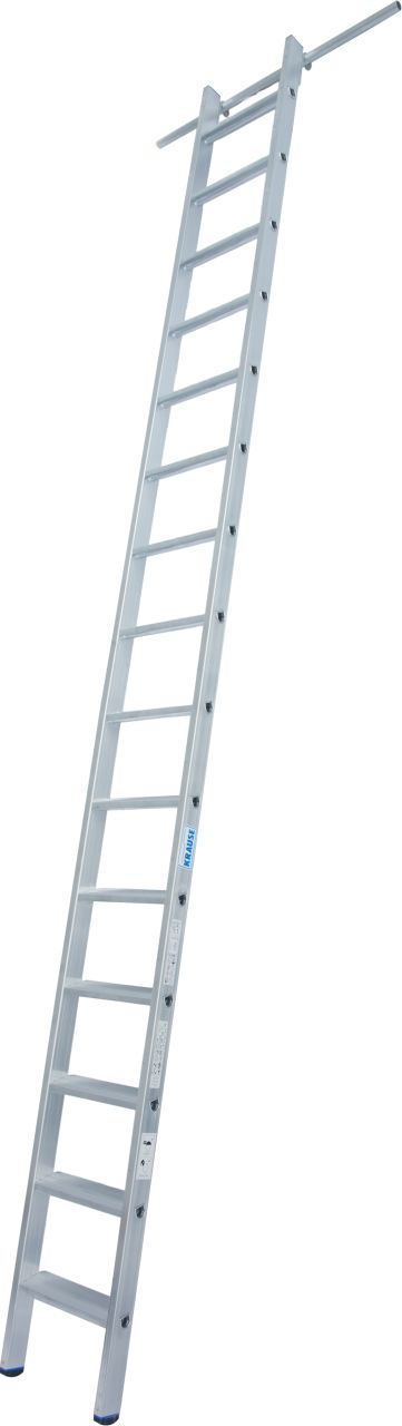 Stufen-Regalleiter einhängbar, mit 2 Paar Einhängehaken, 6 Stufen