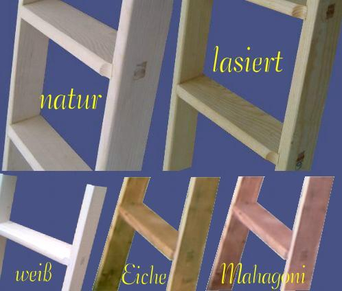 Stufenanlegeleiter Eiche natur, 5 Stufen, 1,49 m lang