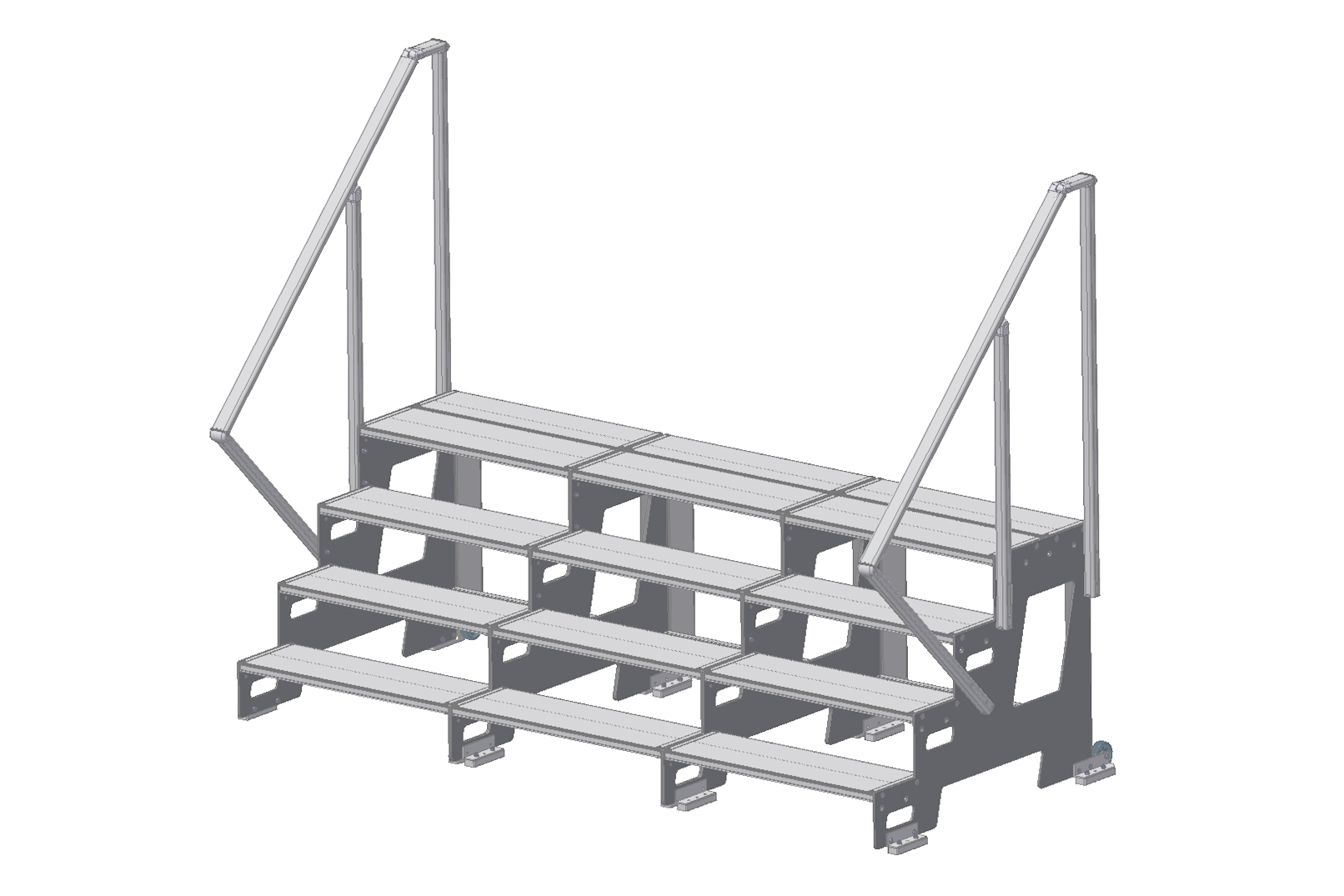 Beispiel Industrietritt nach DIN EN 14183 - 3 Stufen - 600 mm breit