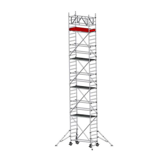 Gerüsttyp 9511 (Plattform 0,75 x 1,80) mit Auslegern - Arbeitshöhe 12,35 m Gerüsttyp 9511 (Plattform 0,75 x 1,80) mit Auslegern - Arbeitshöhe 12,35 m
