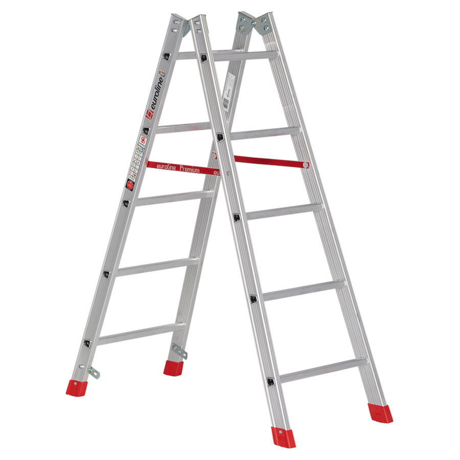 PREMIUM line Alu-Sprossenstehleiter, 2 x 4 Sprossen