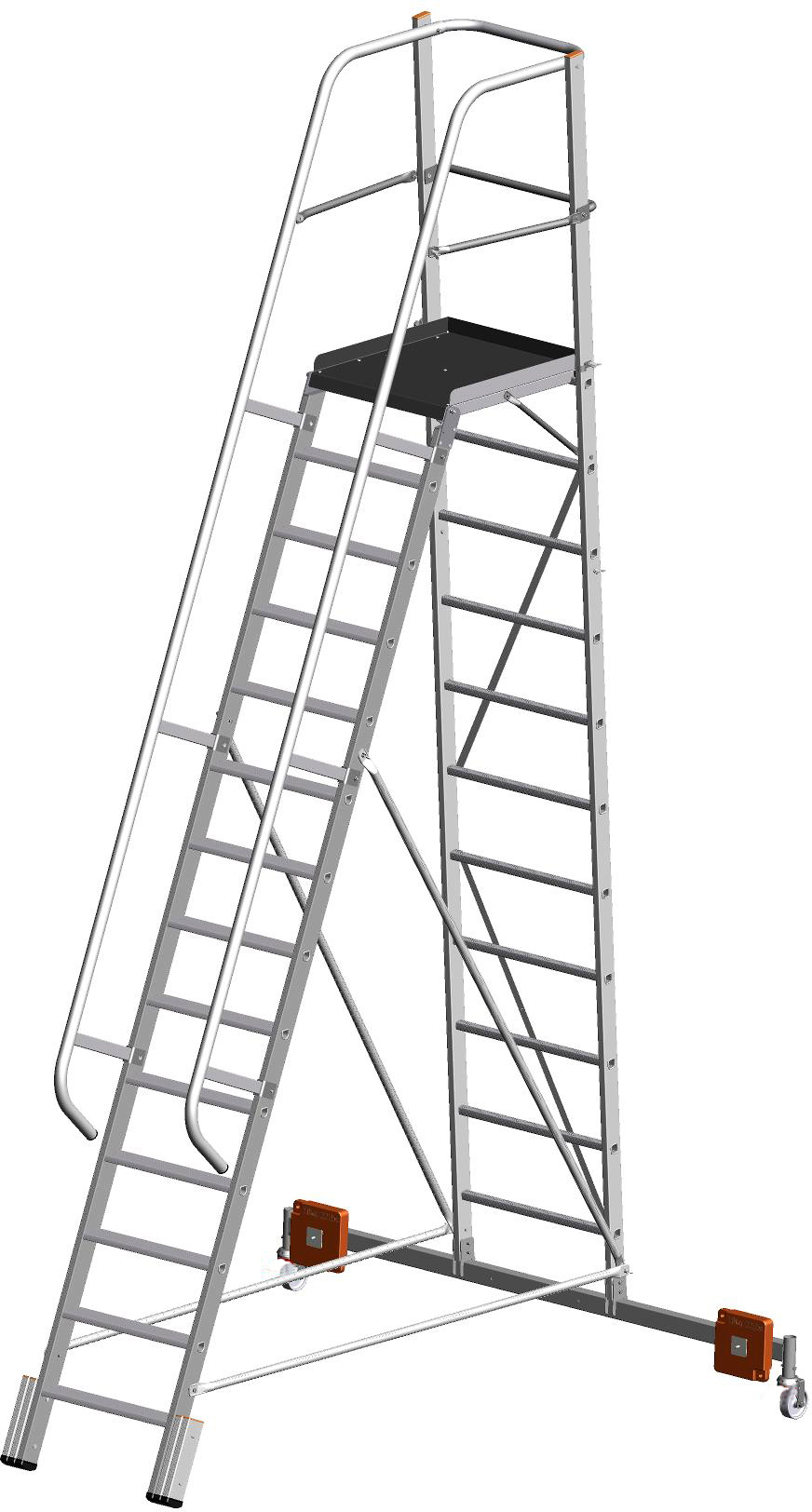Podestleiter Vario kompakt 10 Stufen
