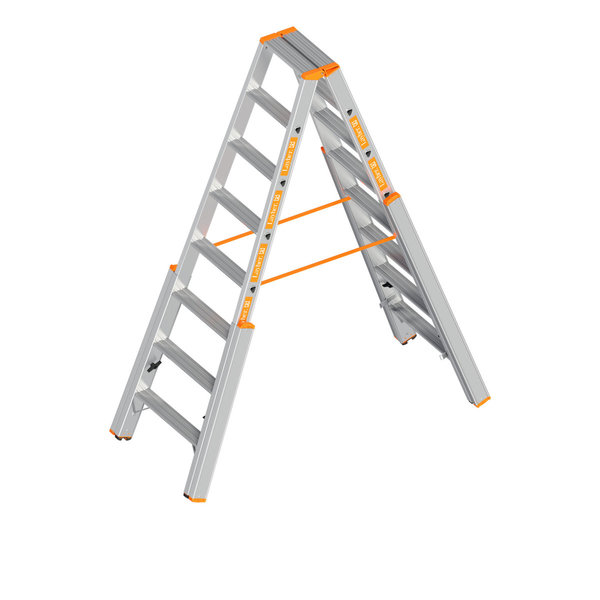 Treppenstehleiter mit Stufen TOPIC 1062, 2x5 Stufen