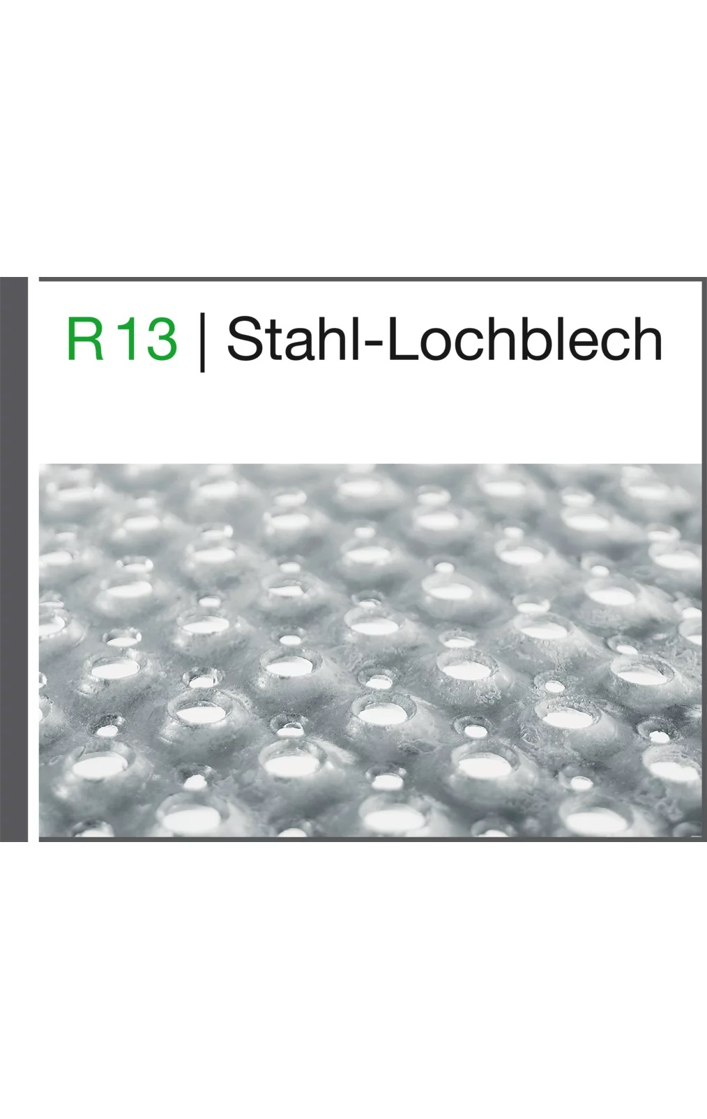 Mehrpreis pro Stufenbelag Stahl-Lochblech, Breite 1000 mm