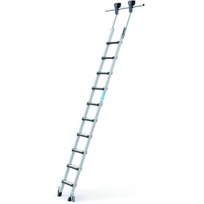Comfortstep Trec LH, Geschraubte Stufen-Regalleiter fahrbar, 8 Stufen Comfortstep Trec LH, Geschraubte Stufen-Regalleiter fahrbar, 8 Stufen