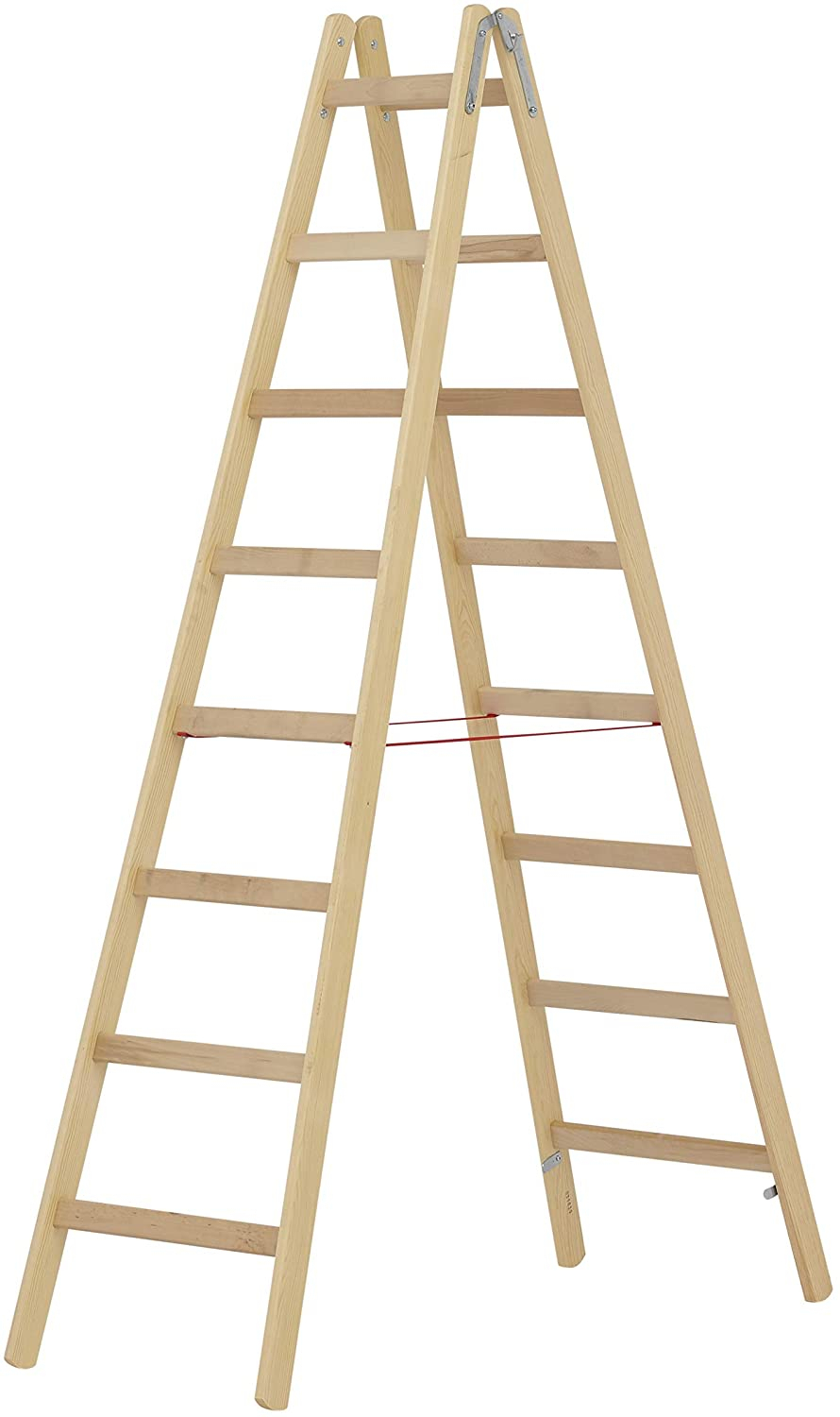 Holz-Sprossenstehleiter, beidseitig begehbar - 2x3 Sprossen