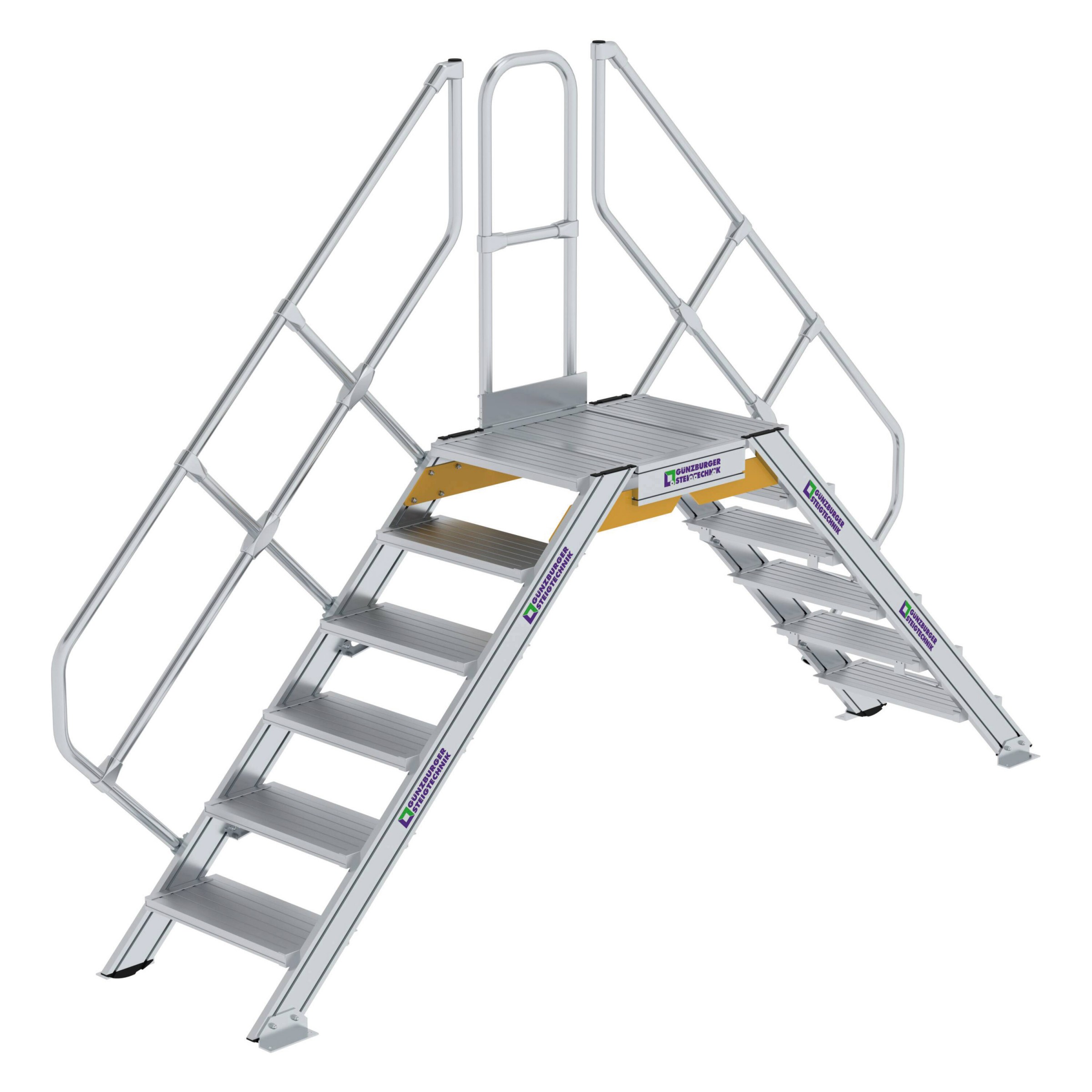 Aluminium-Überstieg 45°, Stufenbreite 600 mm, 9 Stufen Aluminium-Überstieg 45°, Stufenbreite 600 mm, 9 Stufen