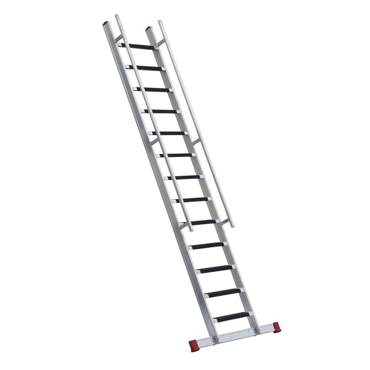 Stufenanlegeleiter 60cm extra breit, beidseitiger Handlauf, Antirutschbelag, 16 Stufen