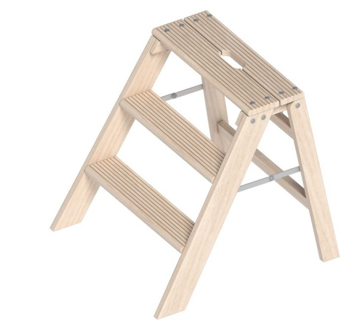 Klappbarer Holzstufentritt 1055, 3 Stufen