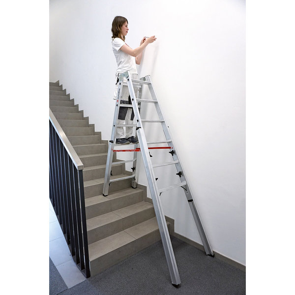 PREMIUM line Alu-Stufentreppenstehleiter, 2 x 6 Stufen PREMIUM line Alu-Stufentreppenstehleiter, 2 x 6 Stufen