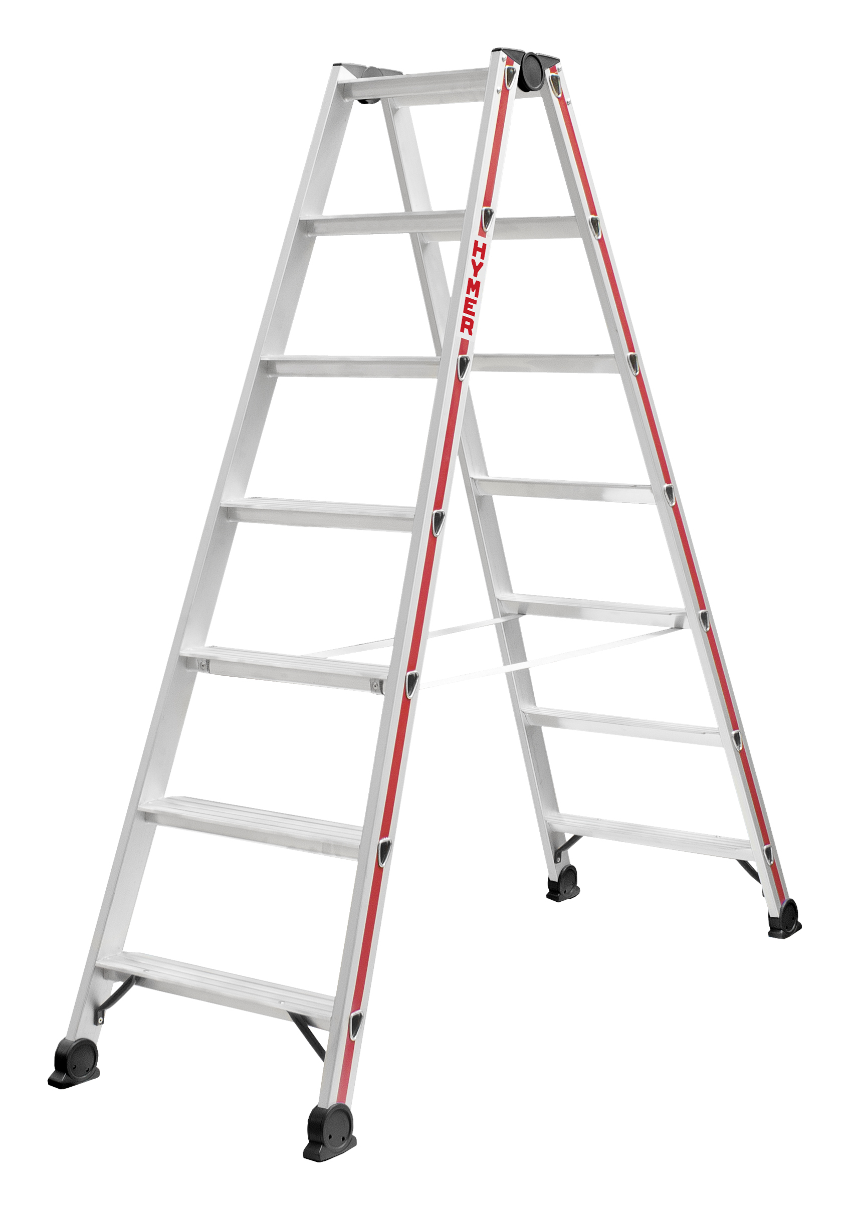 Stufenstehleiter, beidseitig begehbar - 2x3 Stufen