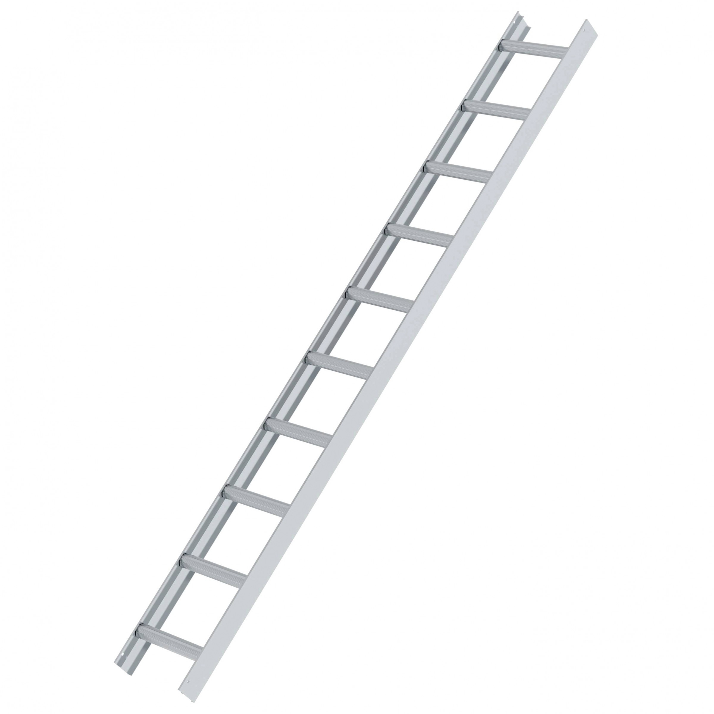 Dachleiter, Aluminium natur, 10 Sprossen Dachleiter alu 7 Sprossen