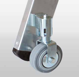 Feder-Lenkrolle links - 360° drehbar, silber, G-19784 Feder-Lenkrolle links - 360° drehbar