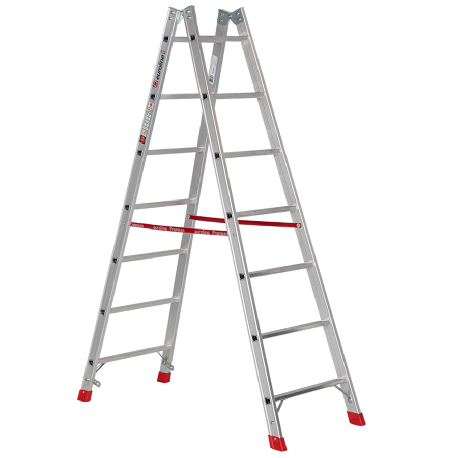 PREMIUM line Alu-Sprossenstehleiter, 2 x 4 Sprossen