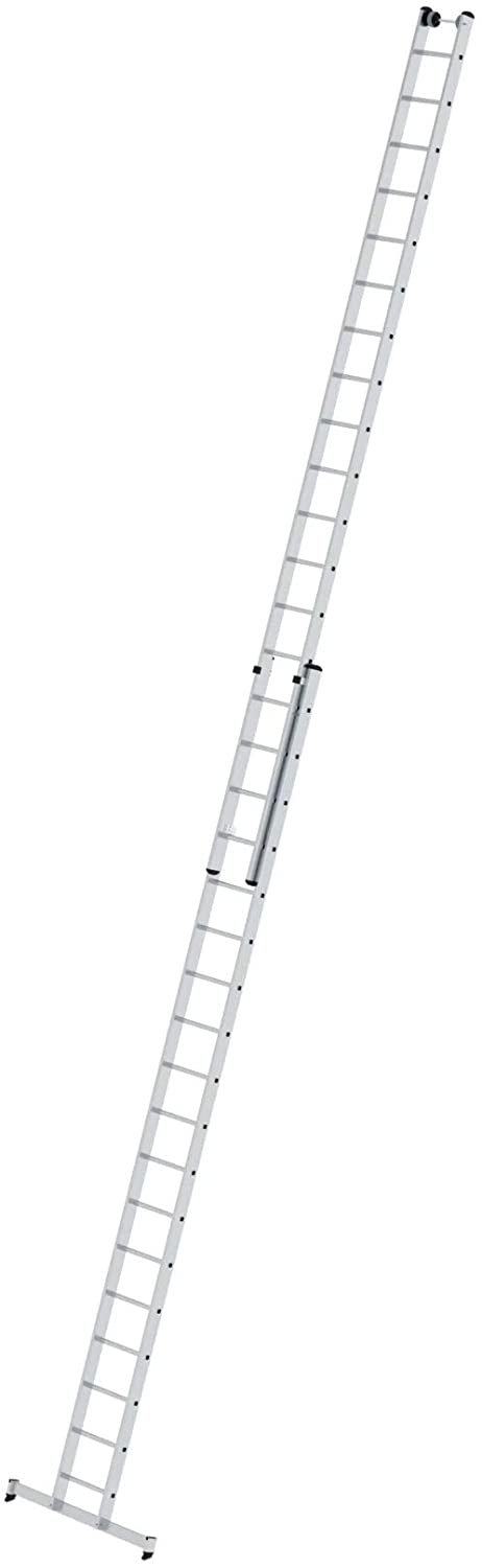 Aluminium-Schiebeleiter 2-teilig, mit nivello®-Traverse, 2x18 Sprossen Aluminium-Schiebeleiter 2-teilig mit nivello®-Traverse - 2x18 Sprossen