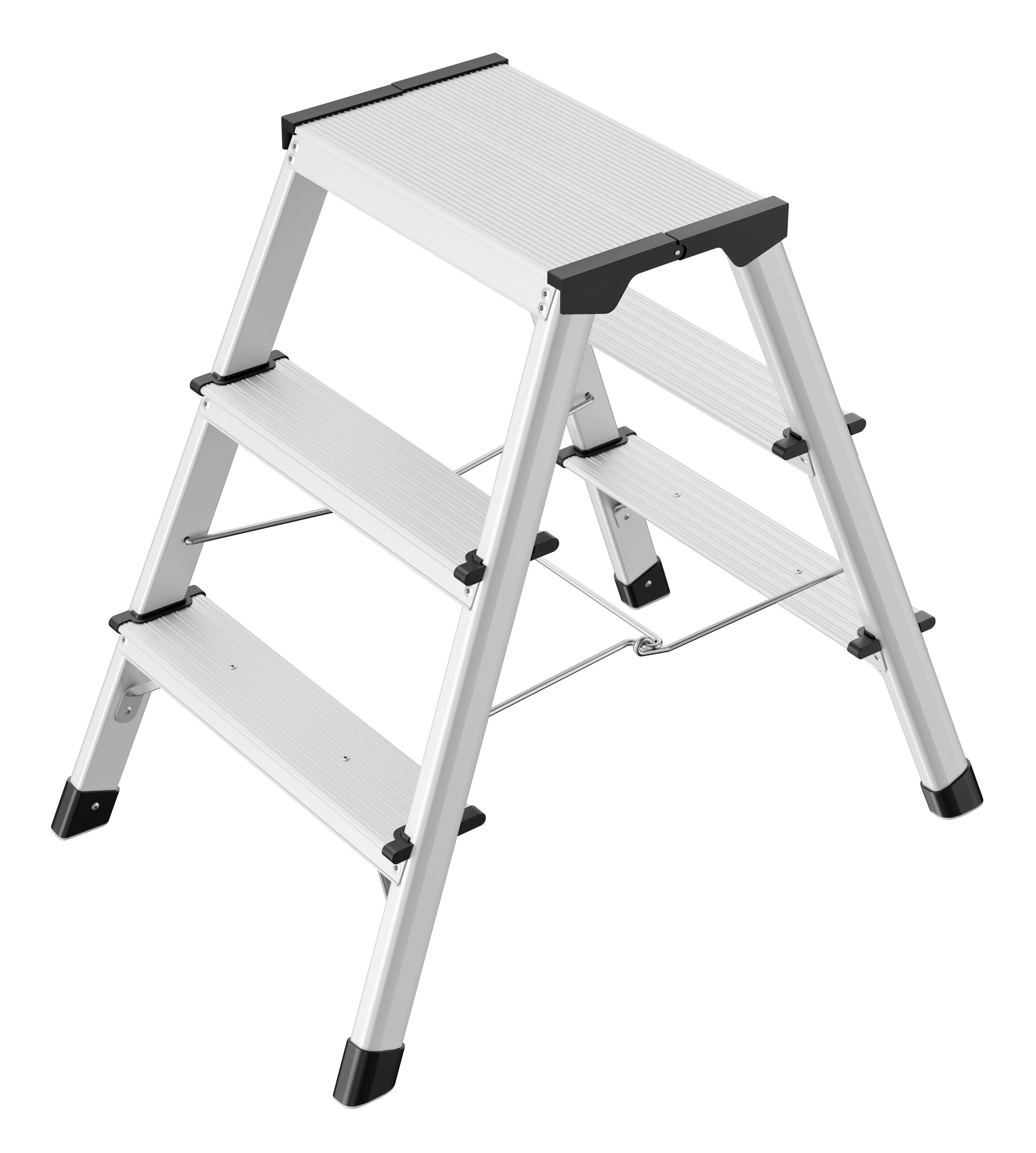 D60 StandardLine - Aluminium-Klapptritt 2x3 Sprossen