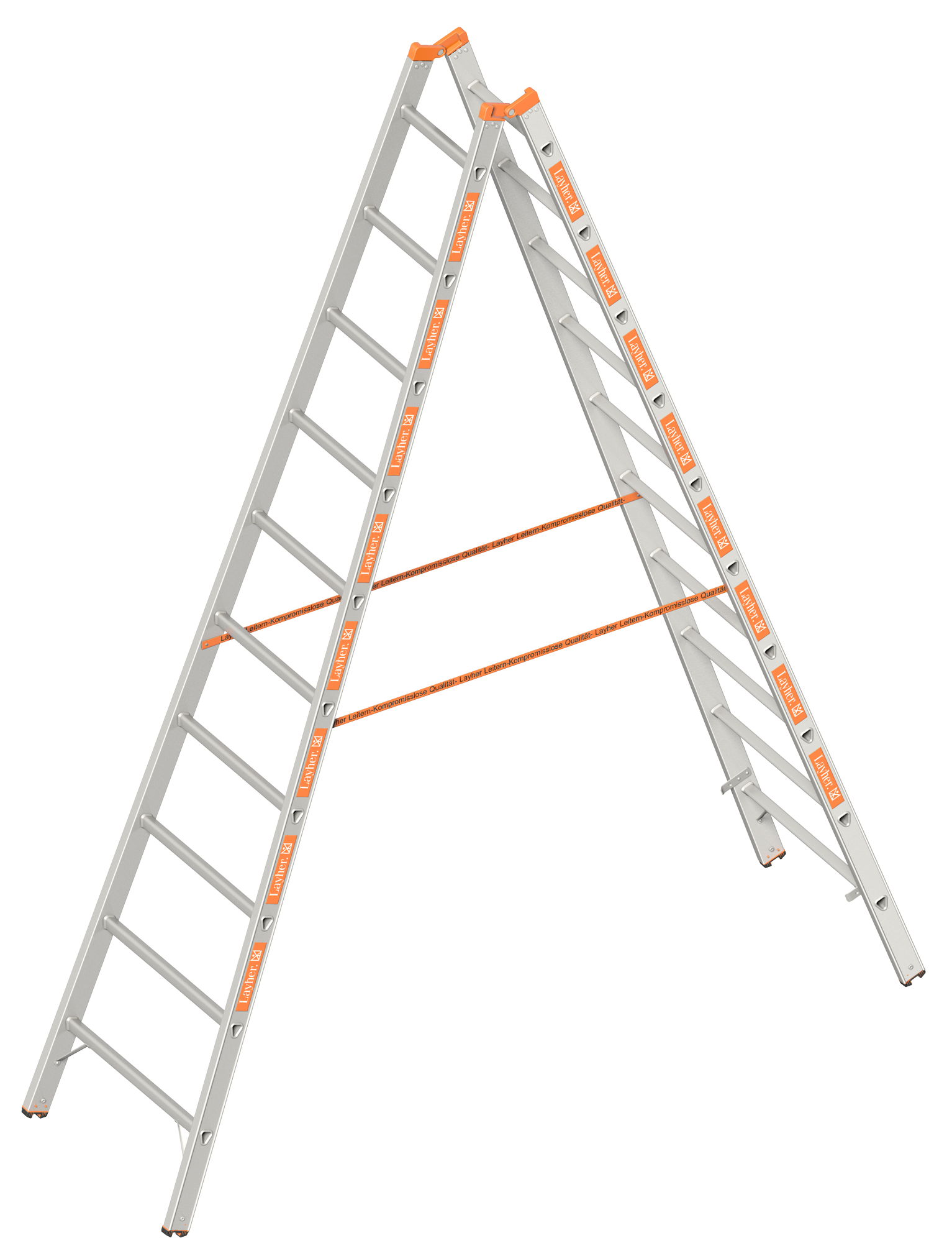 Sprossenstehleiter TOPIC 1039, 2x4 Sprossen