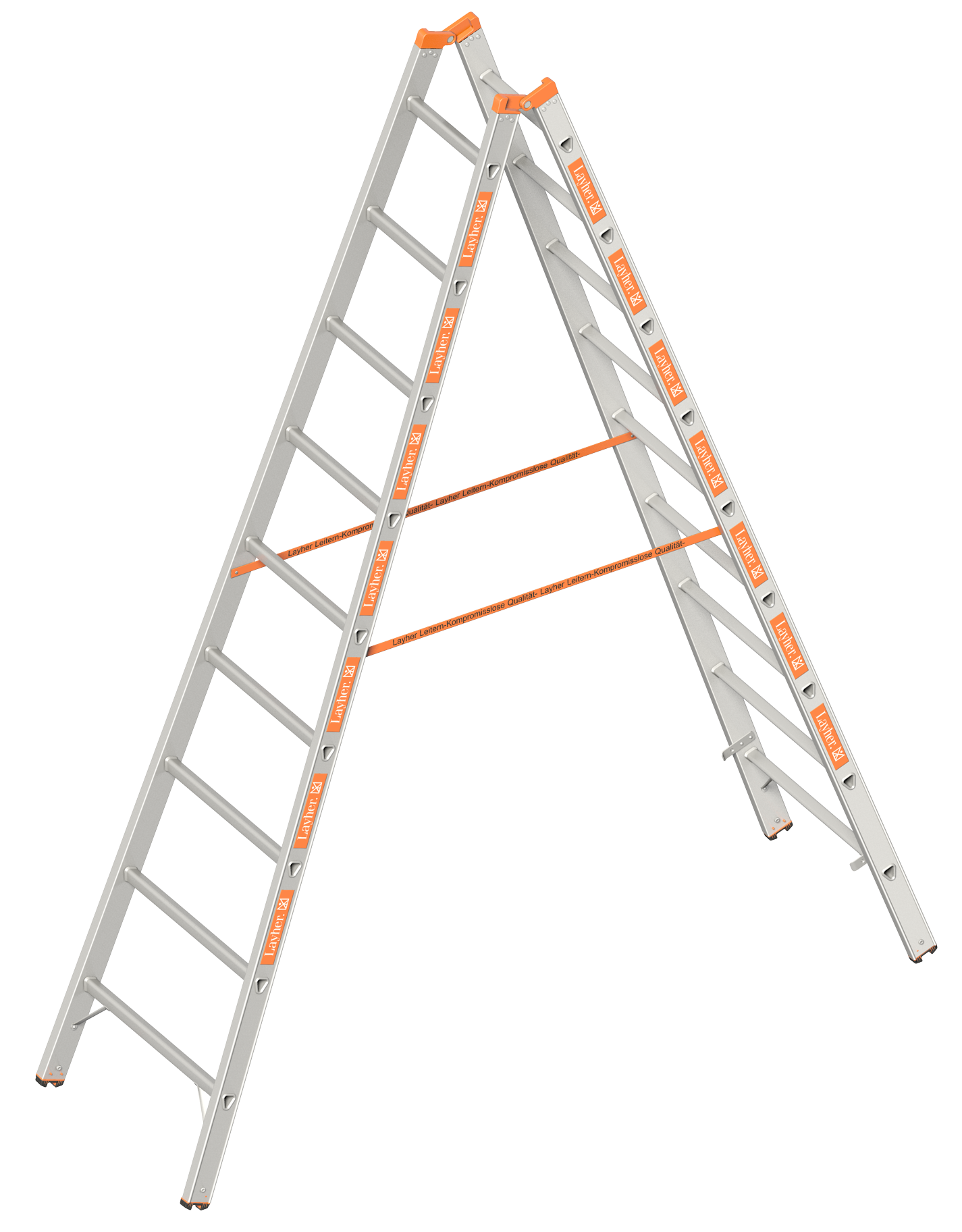 Sprossenstehleiter TOPIC 1039, 2x4 Sprossen