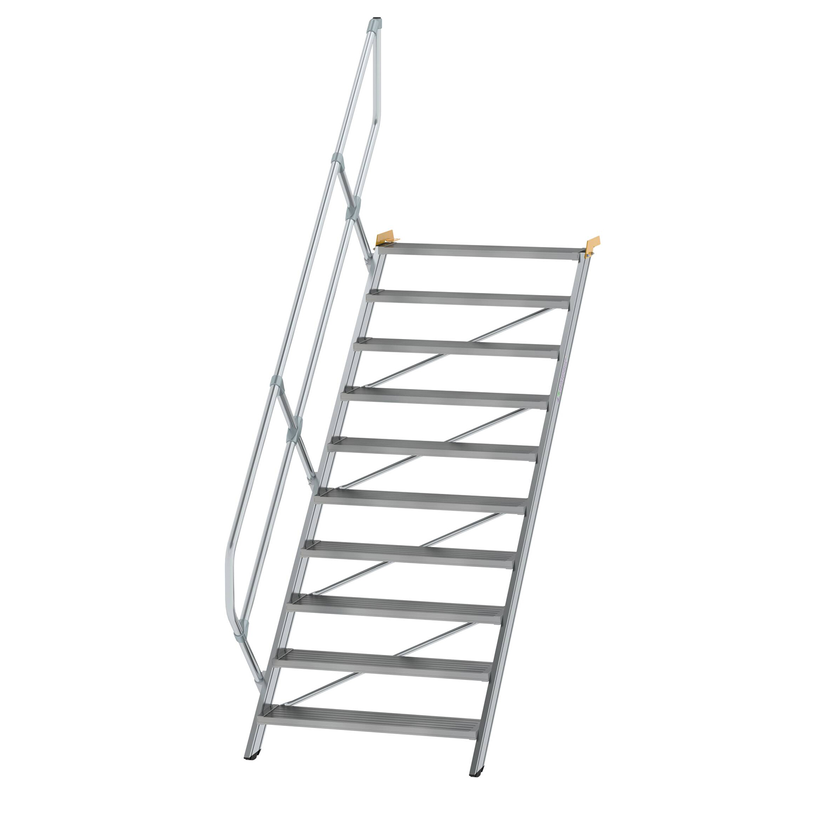 Aluminium-Treppe 45°, Stufenbreite 1000 mm, 11 Stufen